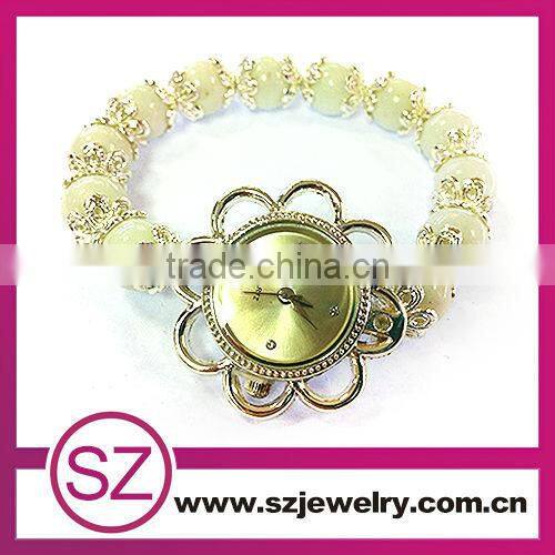 SWH0644-3 china supplier gem stone bracelet beaded cheap elegant watches