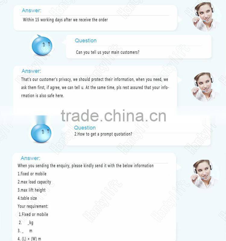 Hot sale electric scissor lifting platform price/hydraulic scissor lift platform