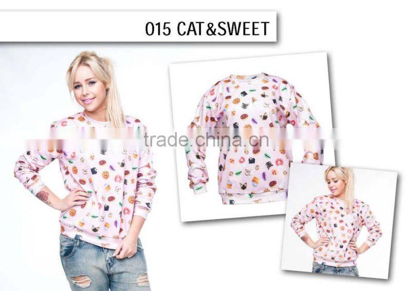 fashion enjoy coffee high quality 3d digital print fullprint crewneck sweatshirt spring autumn unisex custom oversized pullover