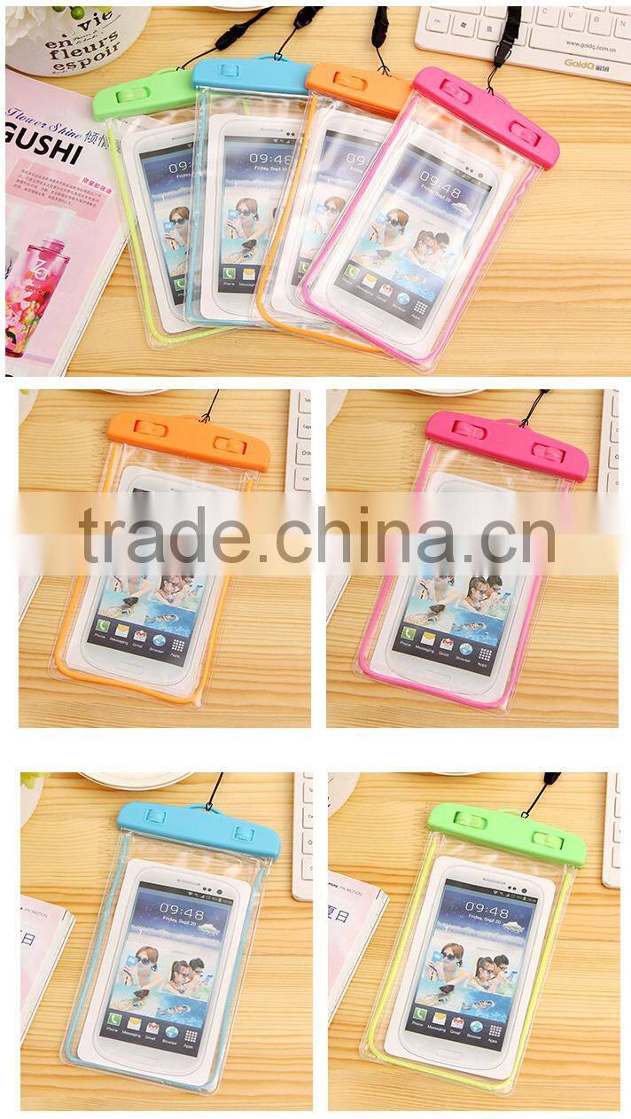 Night light PVC waterproof bag for phone