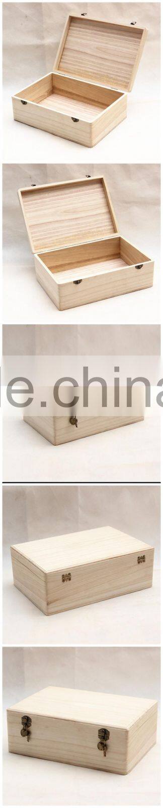 Factory Price Empty Raw Wood Gift Box