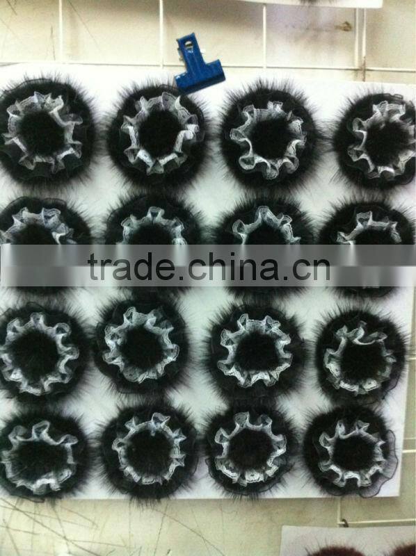 2014 fashion hand pompoms by real rabbit fur