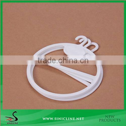 Sinicline White Plastic Scarf Hanger with Blank Area For Logo Printing
