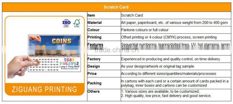 Wholesale Scratch Card