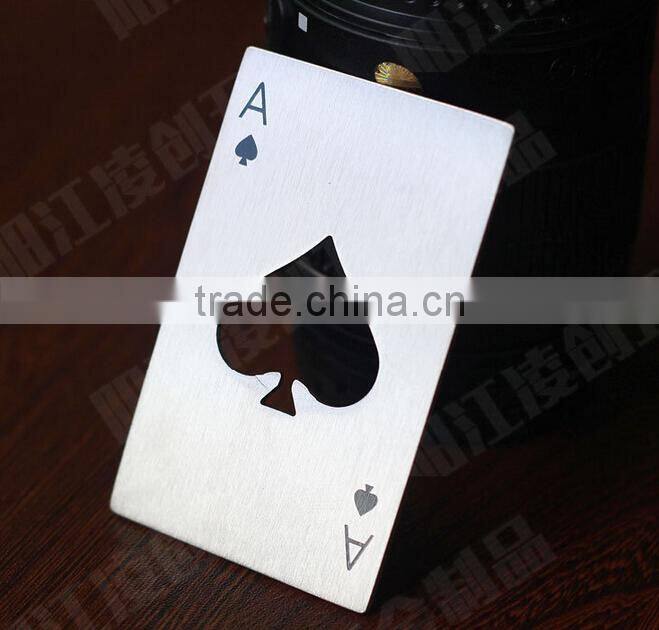 Credit Card Size Casino Poker Shaped Bottle Opener