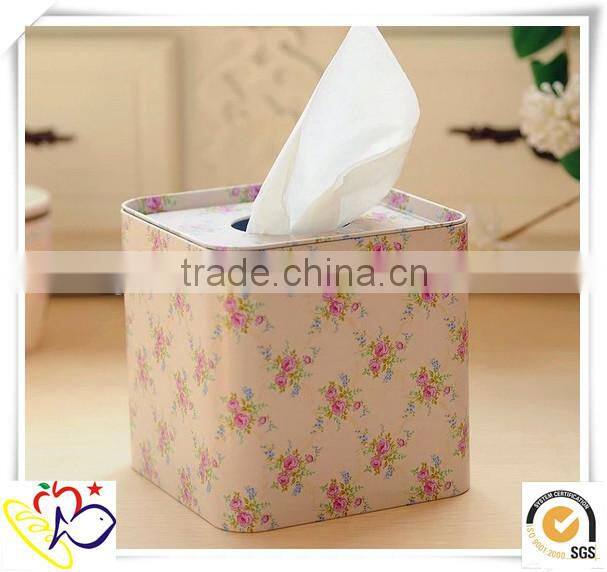 alibaba china supplier metal tissue box/square shape small metal tin boxes/silver tin box