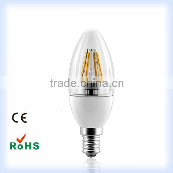 2.5W LED Candle Bulb E14/E26/E27 Glass Cover 100-240V CE/ROHS/UL Epistar Chip