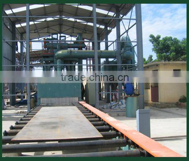 steel plate shot blasting and auto painting and drying line
