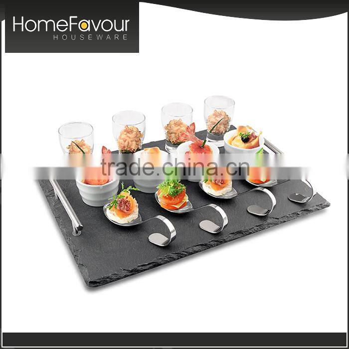 Top Supplier Made In China Acacia Wood Base 3pcs Tapas Set