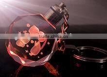Best selling 3d laser crystal key chain