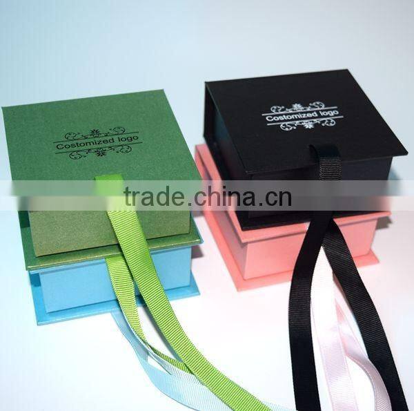 Matt black luxury cusom paper gift box packaging