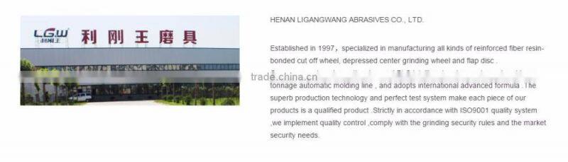 420 LGW new designed T42 100*3*16 grinding wheel for Stainless steel