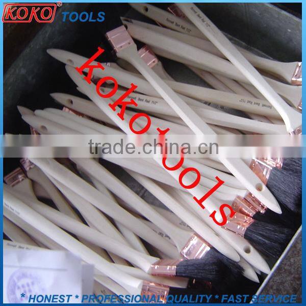 koko08 wooden handle acrylic bristles copper ferrule angle radiator paint brush