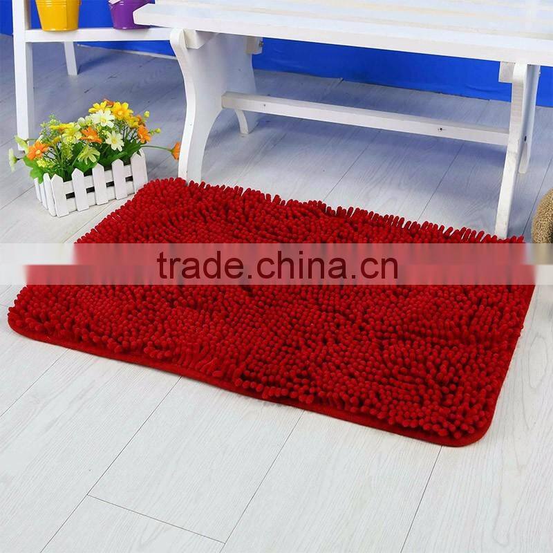 Chenille non slip bath mat