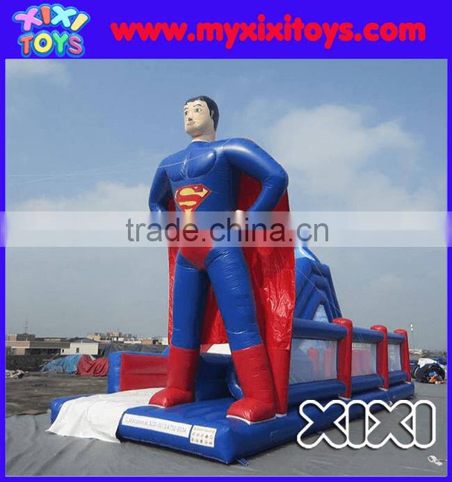 XIXI New Arrival inflatable superman obstacle courses with slide combo