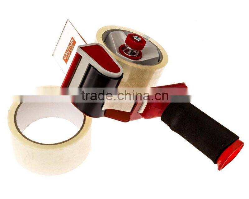 Heavy Duty Metal Professional Tape Dispenser Gun AND 2 Rolls of 55-Yard Standard 2" Inch Tape
