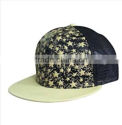 the star cap with the five star hip-hop flat-brim bboy high quality snapback ventilate mesh caps