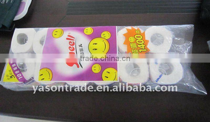 Customised printing one side gusset bag of PE bag paper towel bag