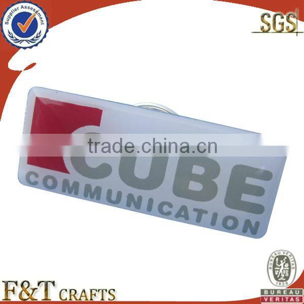 offset printing metal cheap lapel pin with custom logo