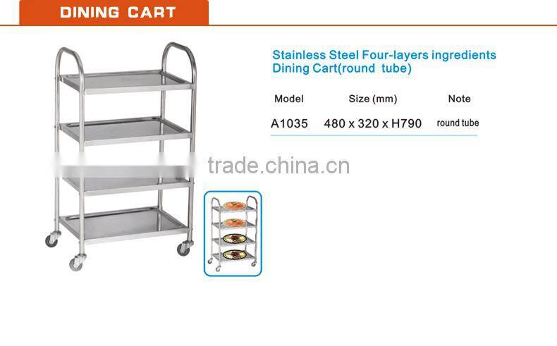 Stainless Steel Three-layers Dining Cart