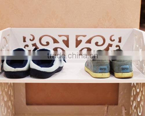 Pure colour mini plastic shoe rack for boots