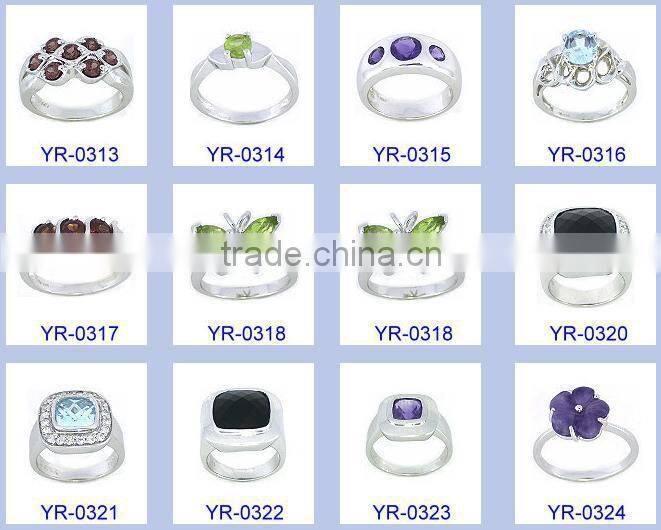2015 Hot Druzy Jewelry 925 Sterling Silver multigem 3 stone ring gold plated druzy quartz and gold plated silver ring