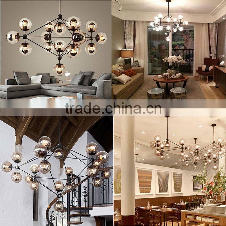 Sputnik Industrial Edison Bulbs Pendant Lamp lighting modern modo glass ball chandelier for high ceilings jason miller modo
