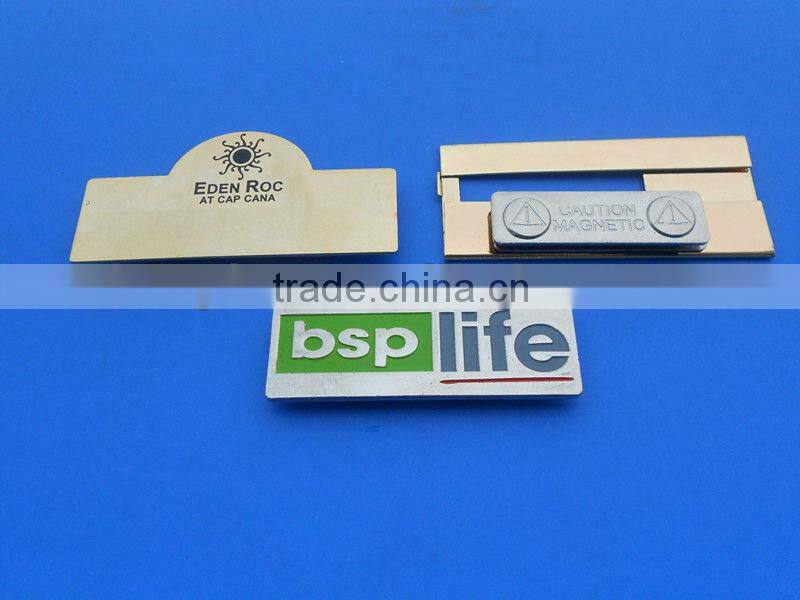 custom metal name plate with magnet