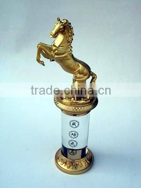 Factory Custom Plated Gold Metal Of Horse Trophy