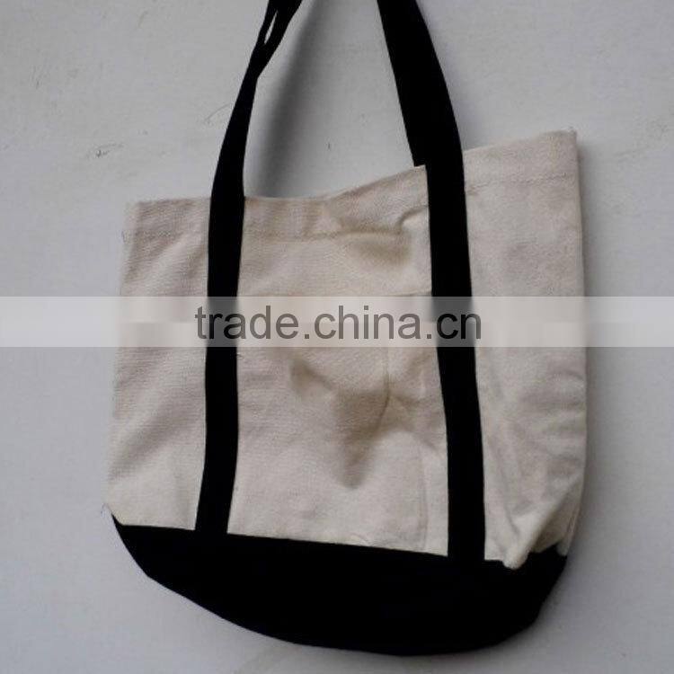 OEM China factory fashion custom cotton shopping bag white portable recyclable shopping cotton bag