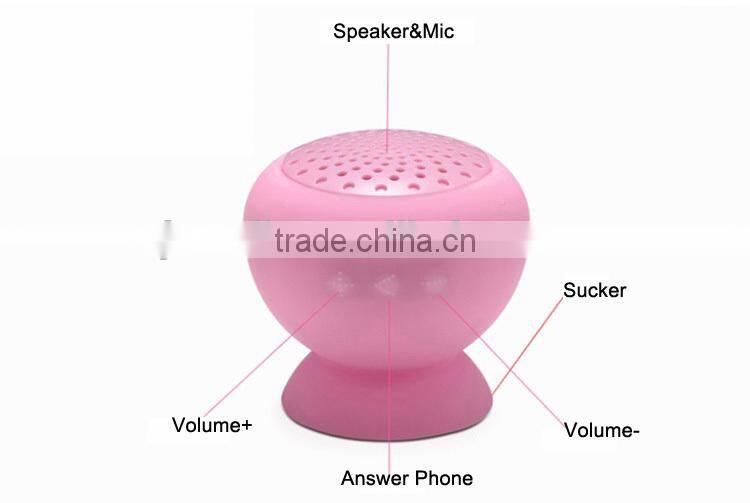 Vibrant green mini dustproof bluetooth speakers with suction cup hands free wall speakers