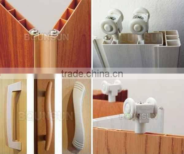 Cheap Wood Grain PVC Folding door