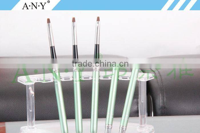 ANY Nail Art Beauty Care Metal Handle Nail Micropainting UV Gel Brush with Cap