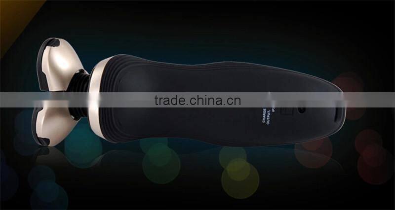 NIKAI 3 in 1 three head electric rechargeable mens shaver with nose trimmer