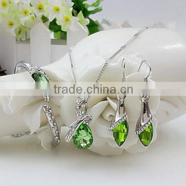 artificial imitation diamond jewelry set, gold jewelry sets