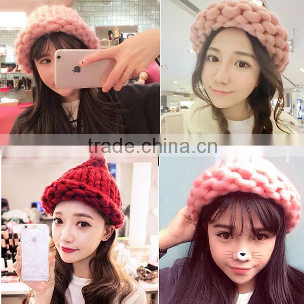 Super Thick Woolen Yarn Loopy Cap