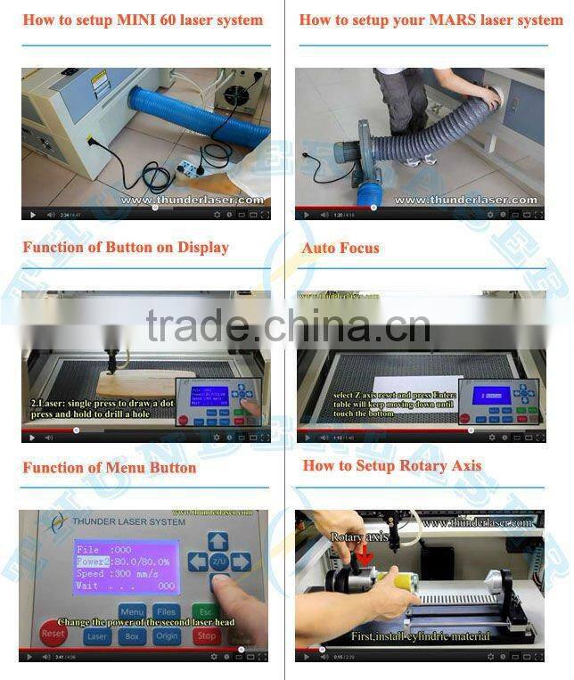 Mars 130 CO2 laser engraving cutting machine laser engraver cutter with Water pump ,Exhaust fan, Honeycomb Table