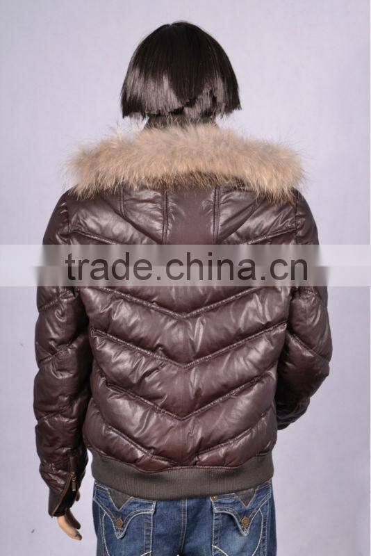 MEN'S LAMB LEATERH Down JACKET