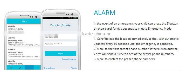 Remote Monitor SOS spy watch GPS satellite and LBS location waterproof gps watch