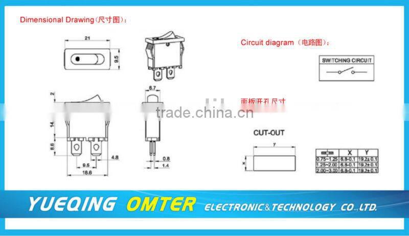 MR-2-110-C1N-BB Rocker Switches