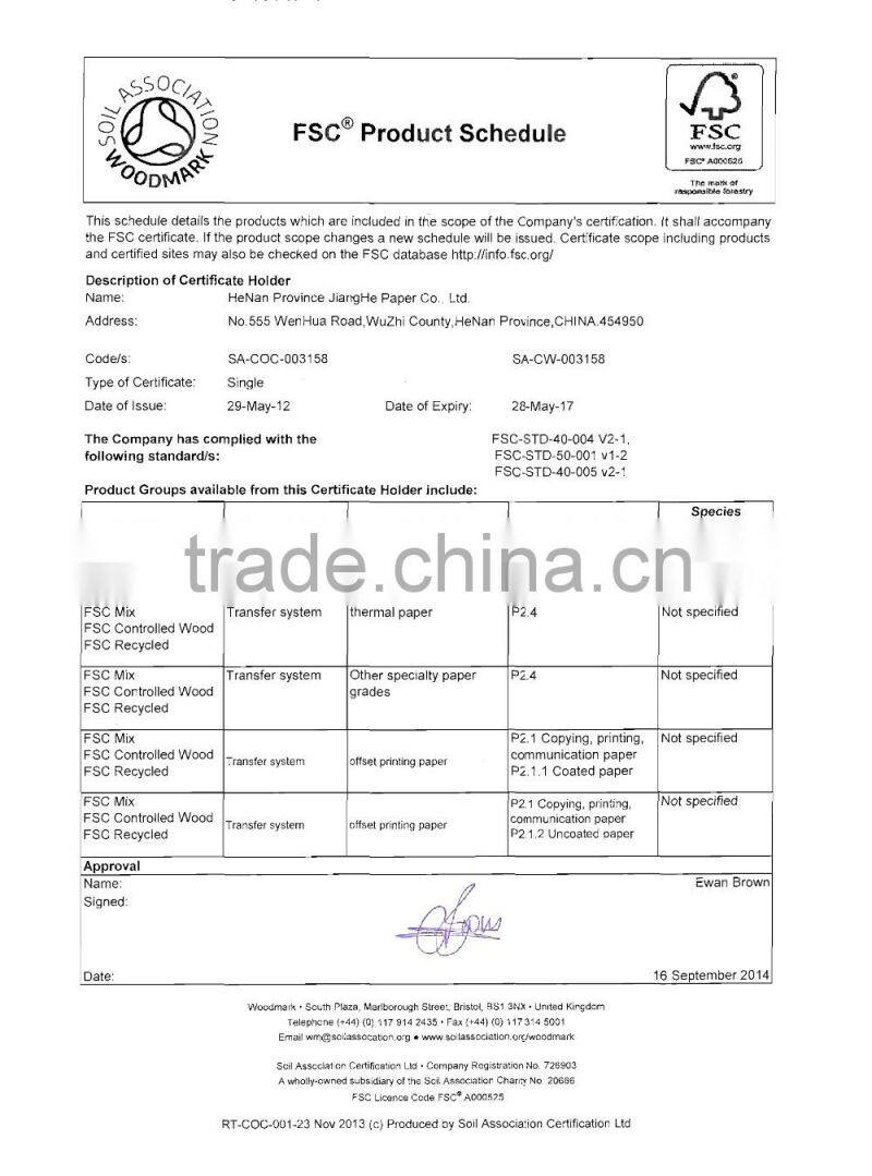 58gsm Thermal Paper Roll Wholesale for Cash Register and POS