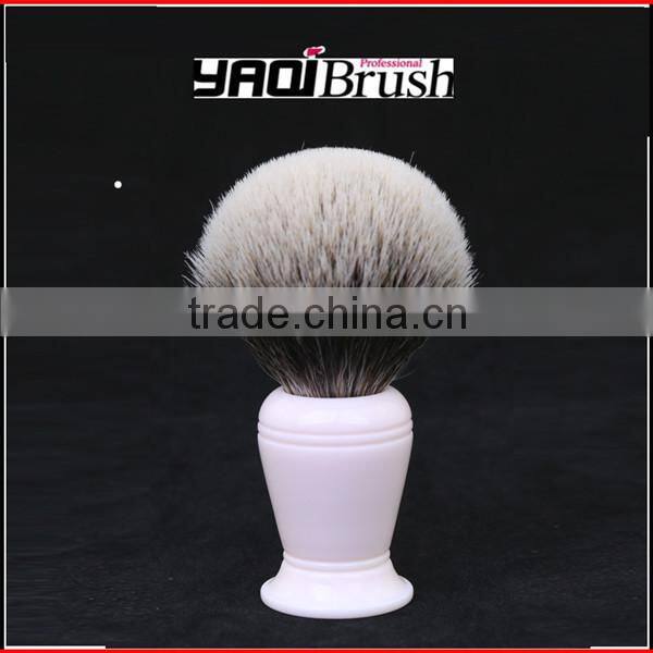 Pink resin handle silvertip badger knot shave brush