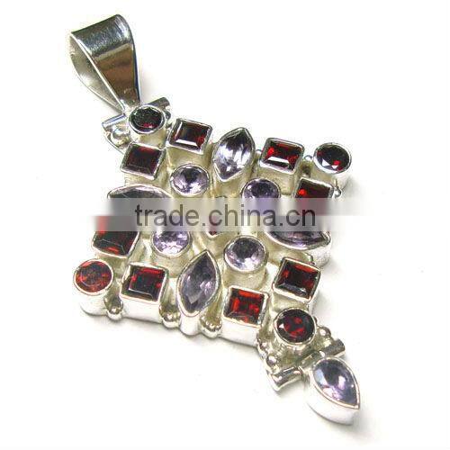 925 sterling silver lapis semi precious gemstone pendant jewelry