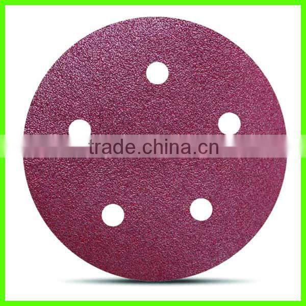 Hot selling aluminium oxide abrasive sanding disc with holes