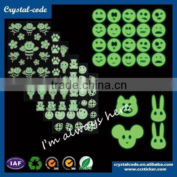 Glow in the dark reflective paper wine sticker
