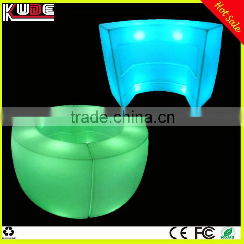 Event used illuminated LED circle bar counter with remote control colorful