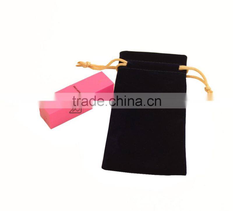 Super soft Golden LOGO small drawstring gift bags 18 years supplier