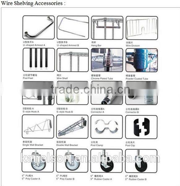 Heavy duty chrome wire rack, wire shelf, wire shelving