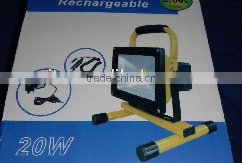 20W Chargeable LED FLood Light;with AC adaptor and car adaptor