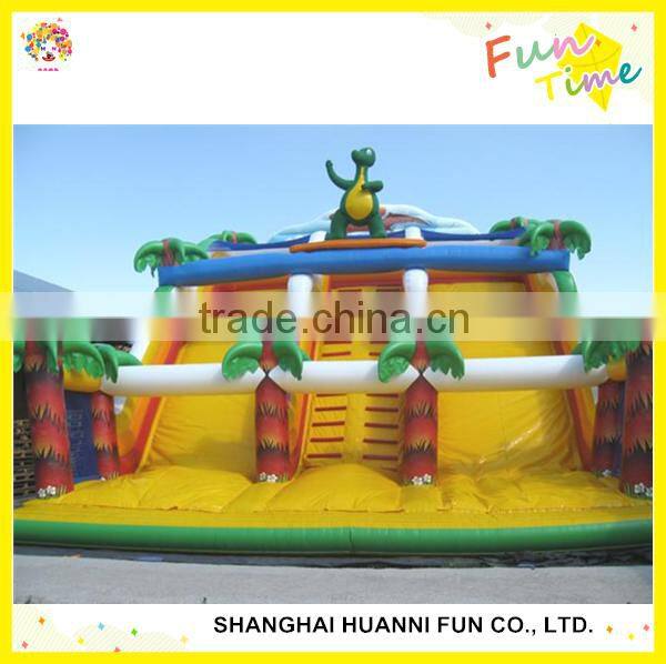 Hot Sale Jungle Inflatable Combo Bouncer long Slide in Amusement park